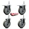 Service Caster 5 Inch Gray Polyurethane Swivel 34 Inch Threaded Stem Caster Set 2 Total Lock Brakes SCC-TSTTL20S514-PPUB-34212-2-S-2 - alternate 4